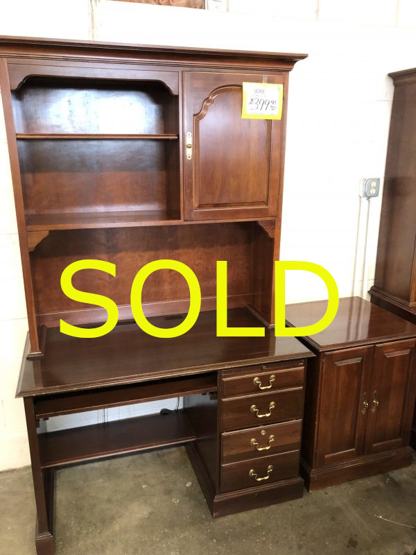 Used Ethan Allen Traditional Desk, Ethan Allen Computer Desk With Hutch