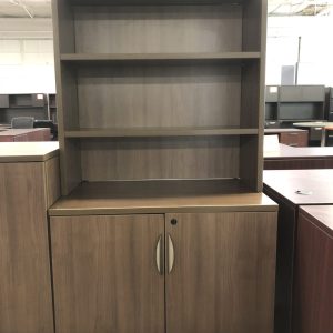 Super Saver 2-Door Storage Cabinet/Bookcase Hutch Set