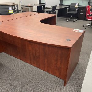 CLOSEOUT Bow-Front L-Shape Desk