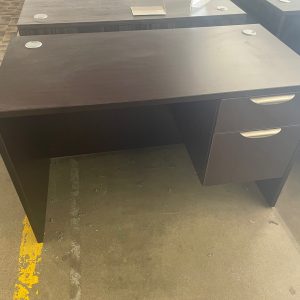 Espresso 24 x 48 Single Pedestal Desk