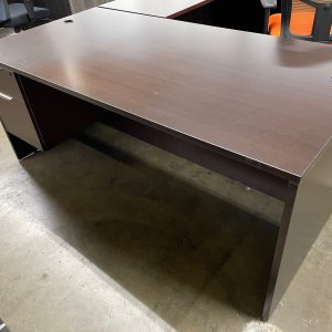Rental Return Mocha Single Ped. Desk