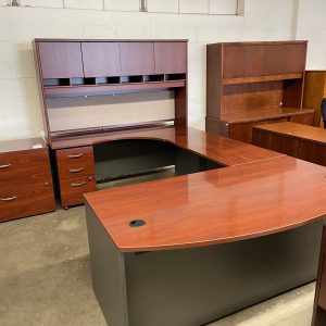 Used U-Shape Desk With Hutch