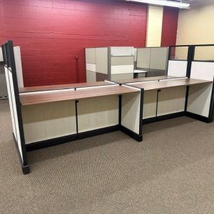 Used Friant System 2 2' x6' collaboration quad work station